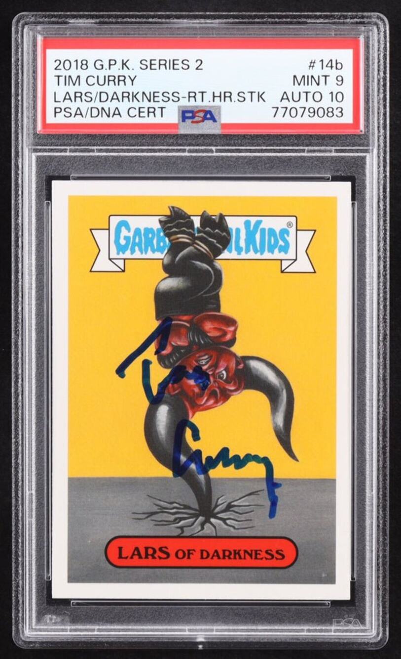 Tim Curry Signed GPK Lars of Darkness PSA 9 Auto 10